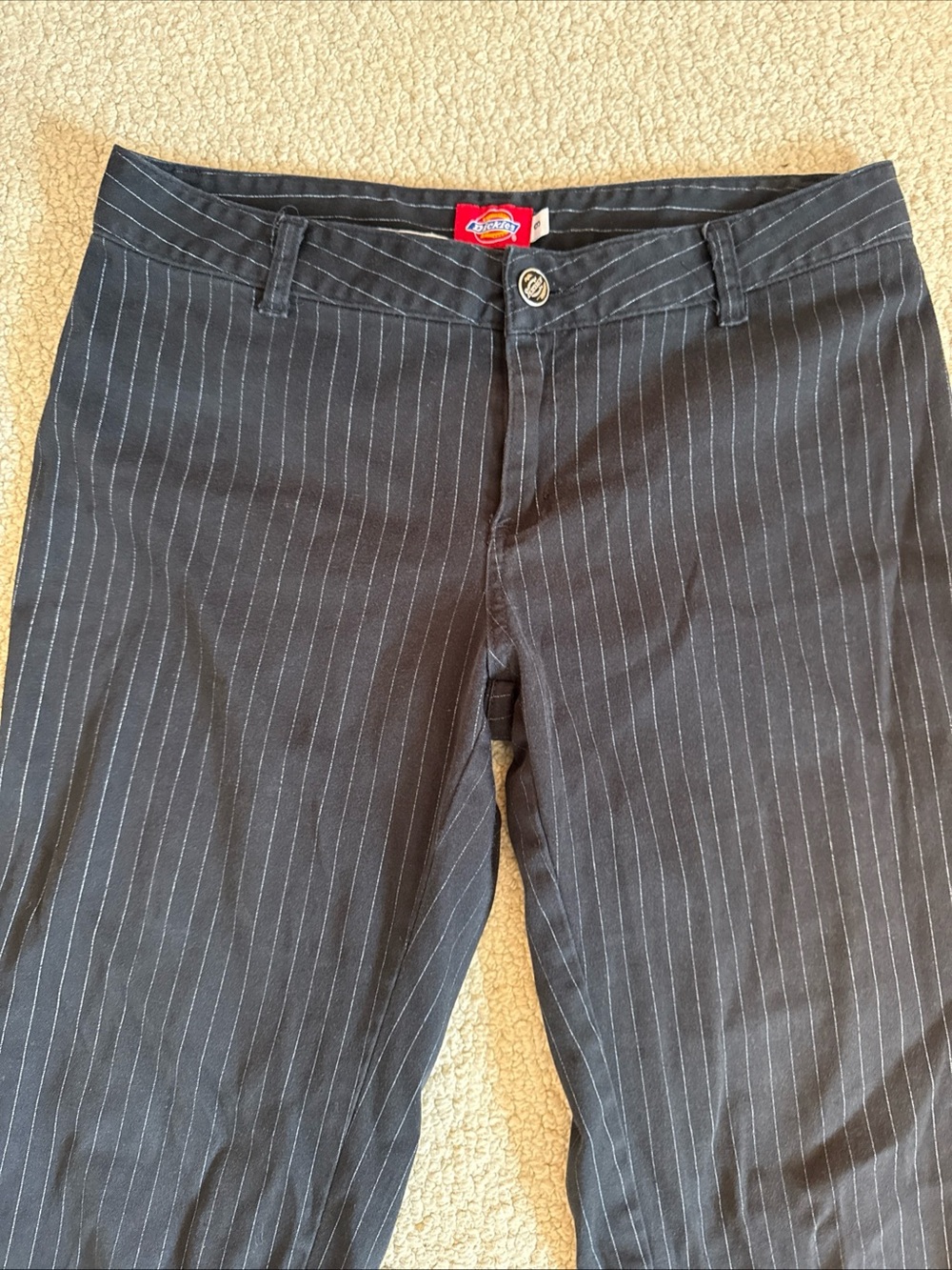 Dickies Black/Gray Pinstriped Dress Pants Women's Size 9 - Picture 5 of 9